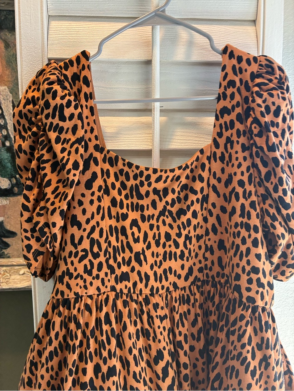 torrid by Betsy Johnson Tan & Black Leopard-Print Square Neck Midi Dress - Picture 14 of 16